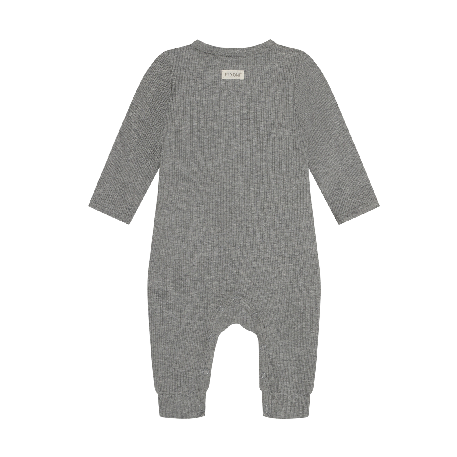 Romper LS Melange Rib Flint Gray Melange - 2