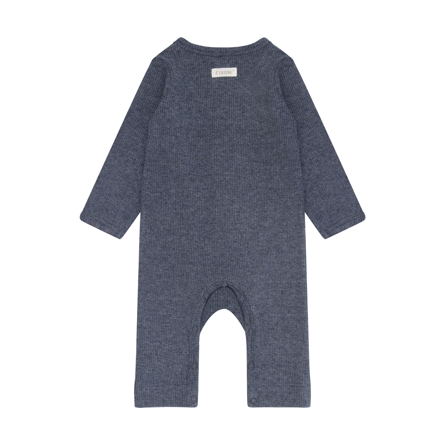 Romper LS Melange Rib Vintage Indigo Melange - 2