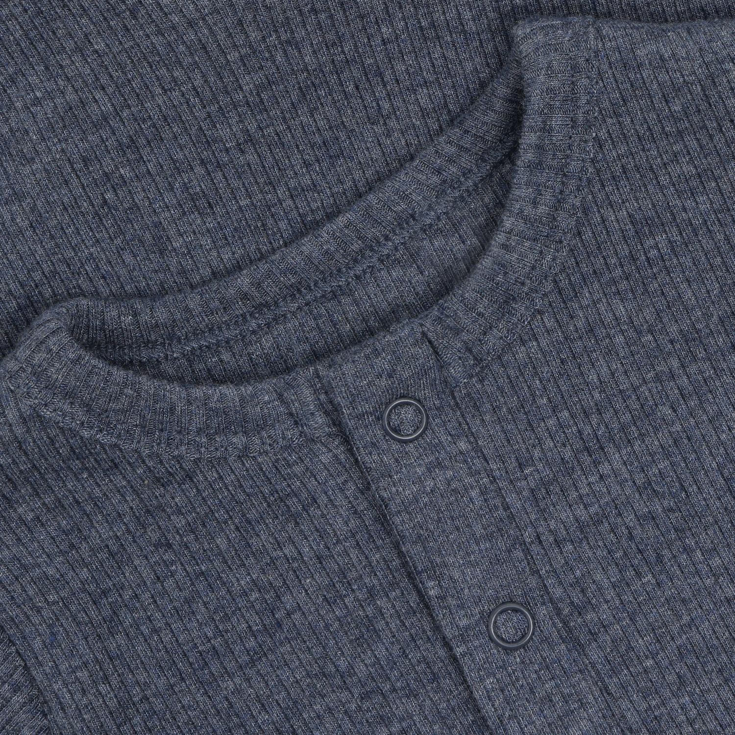 Romper LS Melange Rib Vintage Indigo Melange - 3
