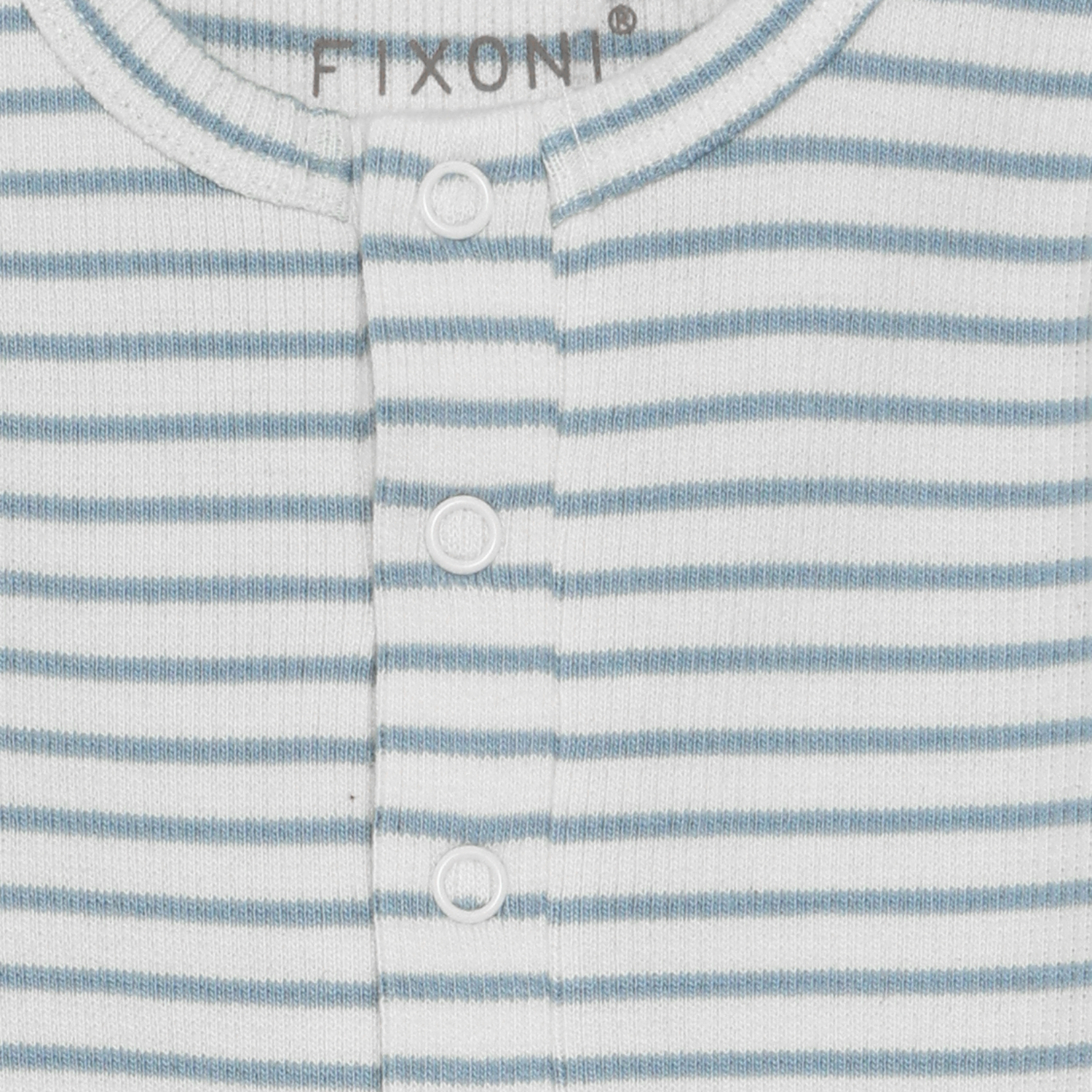 Romper LS Rib Dusty Blue - 3
