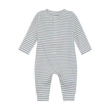 Romper LS Rib Dusty Blue