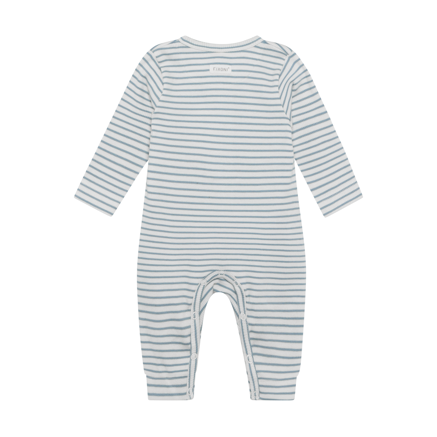 Romper LS Rib Dusty Blue - 2