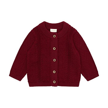 Cardigan Knit Tibetan Red