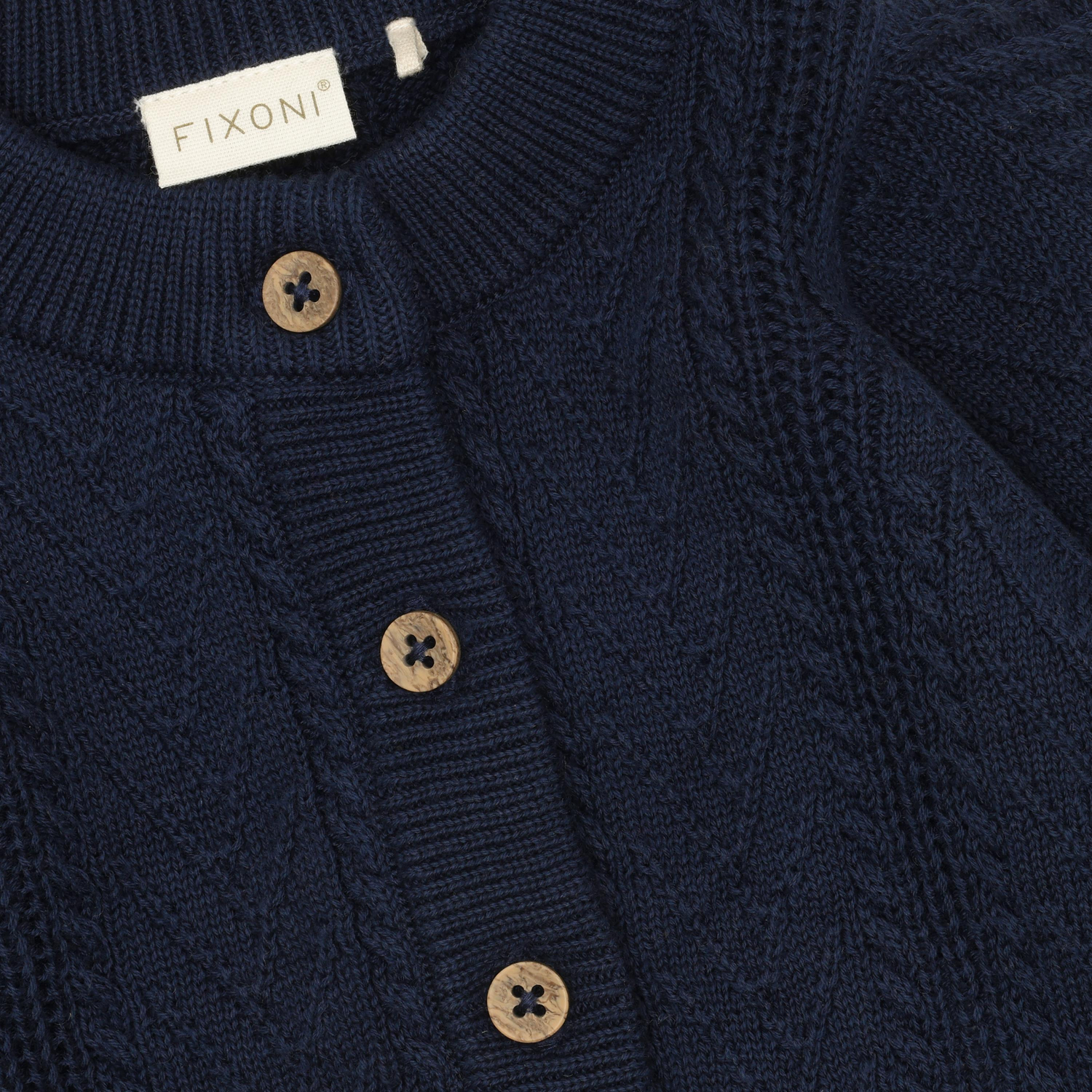 Cardigan Knit Navy Blazer - 3