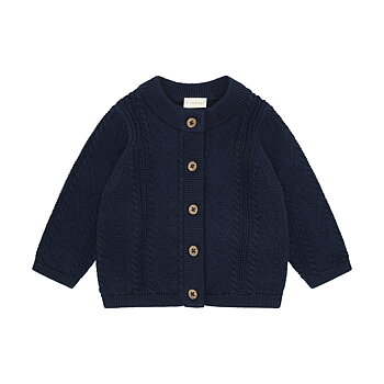 Cardigan Knit Navy Blazer