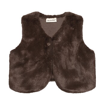 Vest Fake Fur Chocolate Chip