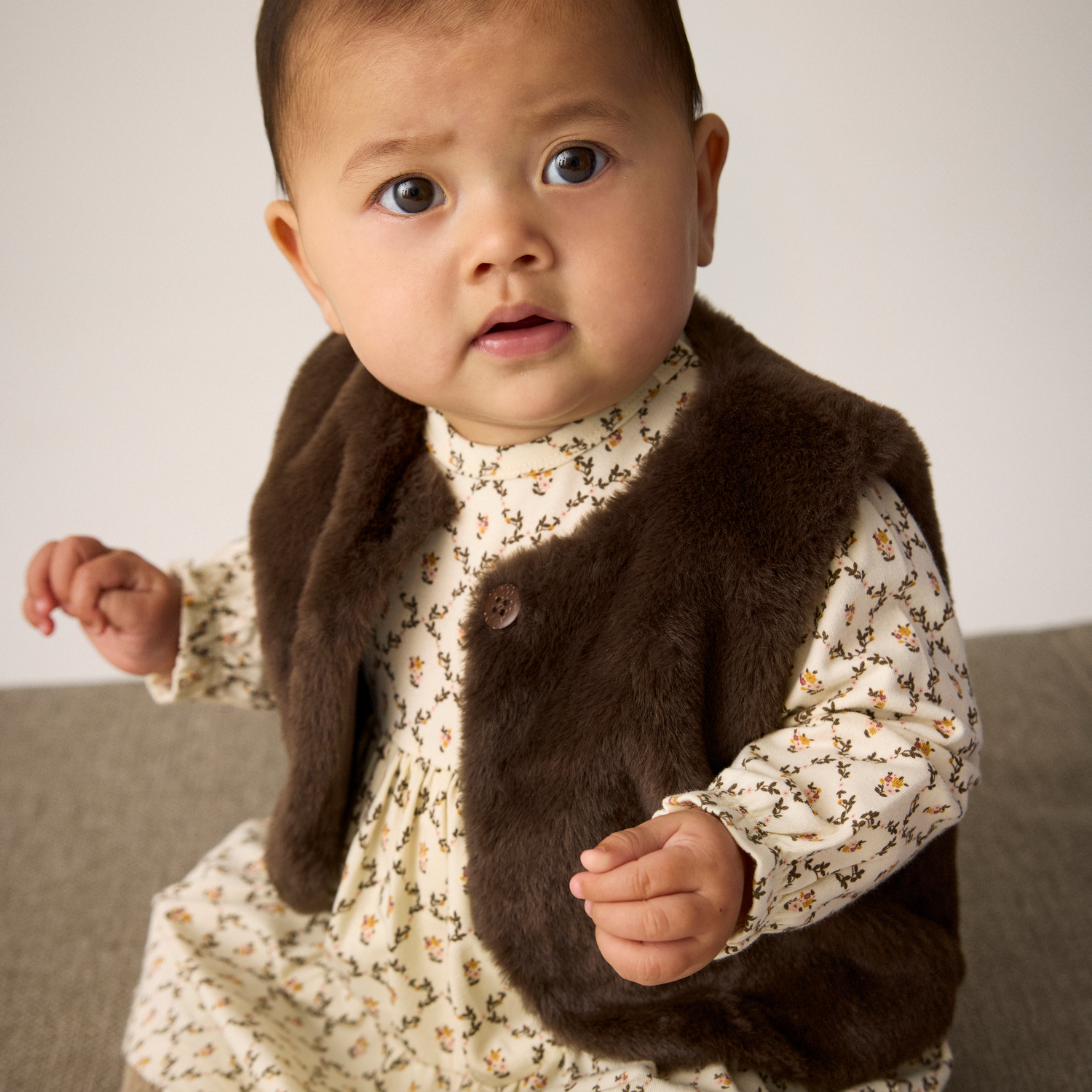 Vest Fake Fur Chocolate Chip - 4