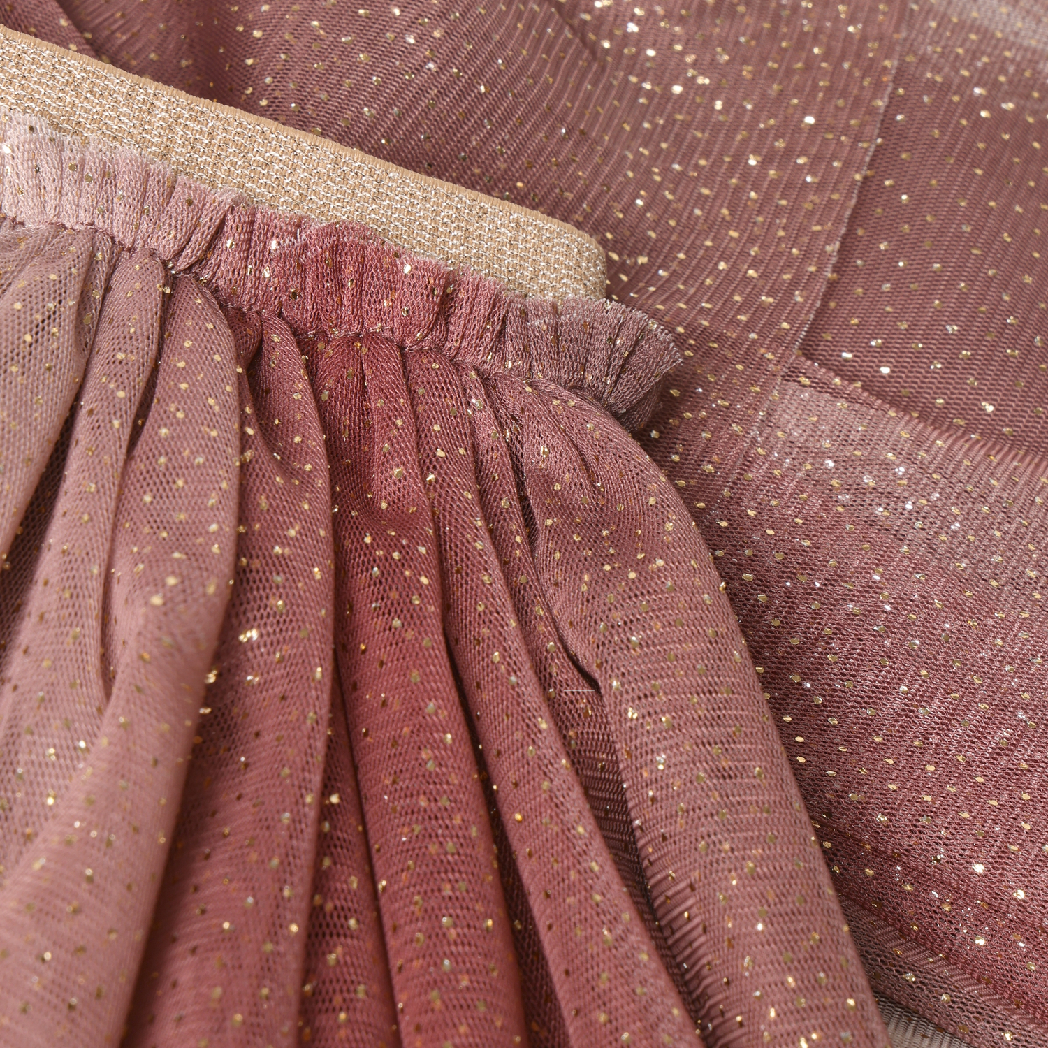 Skirt Mesh W. Glitter Huckleberry - 3