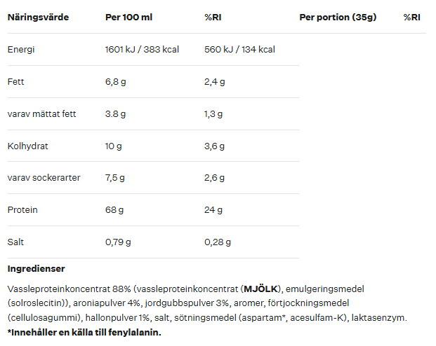 Vassle Proteinsmoothie med bär - 900g - 2