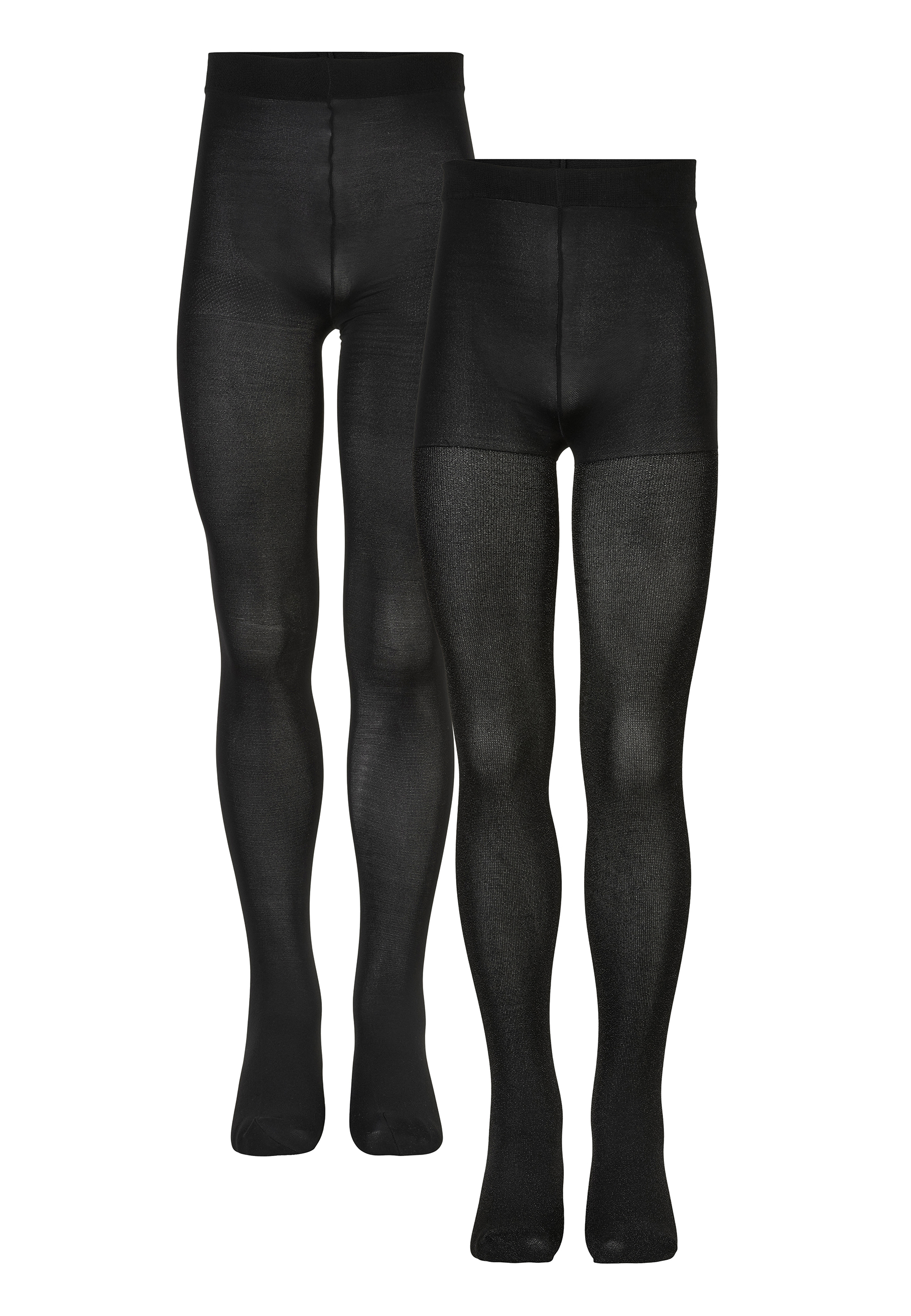 2-PACK TIGHTS GLITTER SOLID NOOS Black - 5