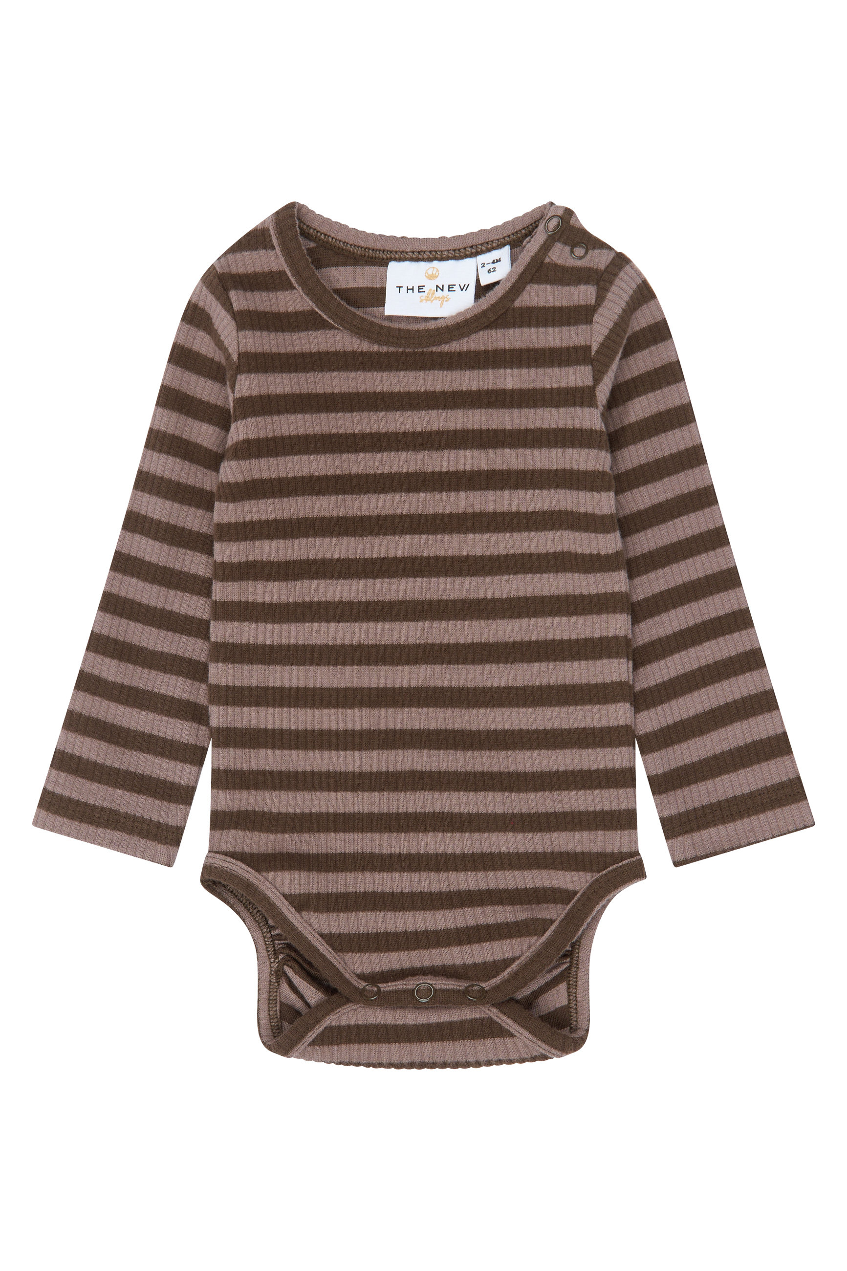 TNSBFro LS Rib Body Chestnut Striped