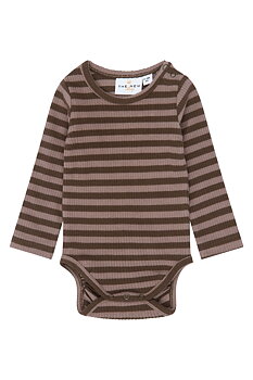 TNSBFro LS Rib Body Chestnut Striped