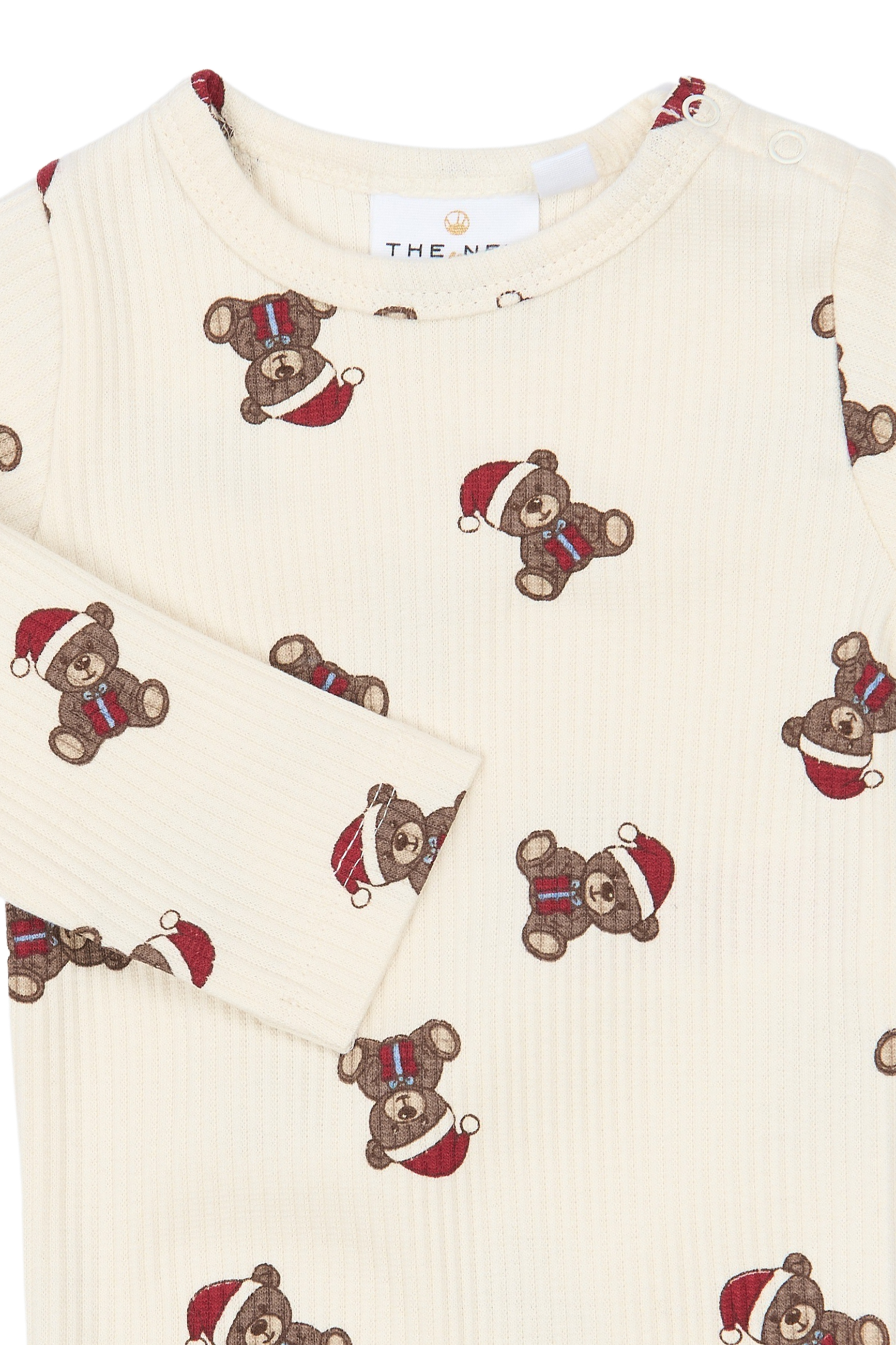 TNSBHoliday Teddy LS Rib Body Gardenia AOP - 3