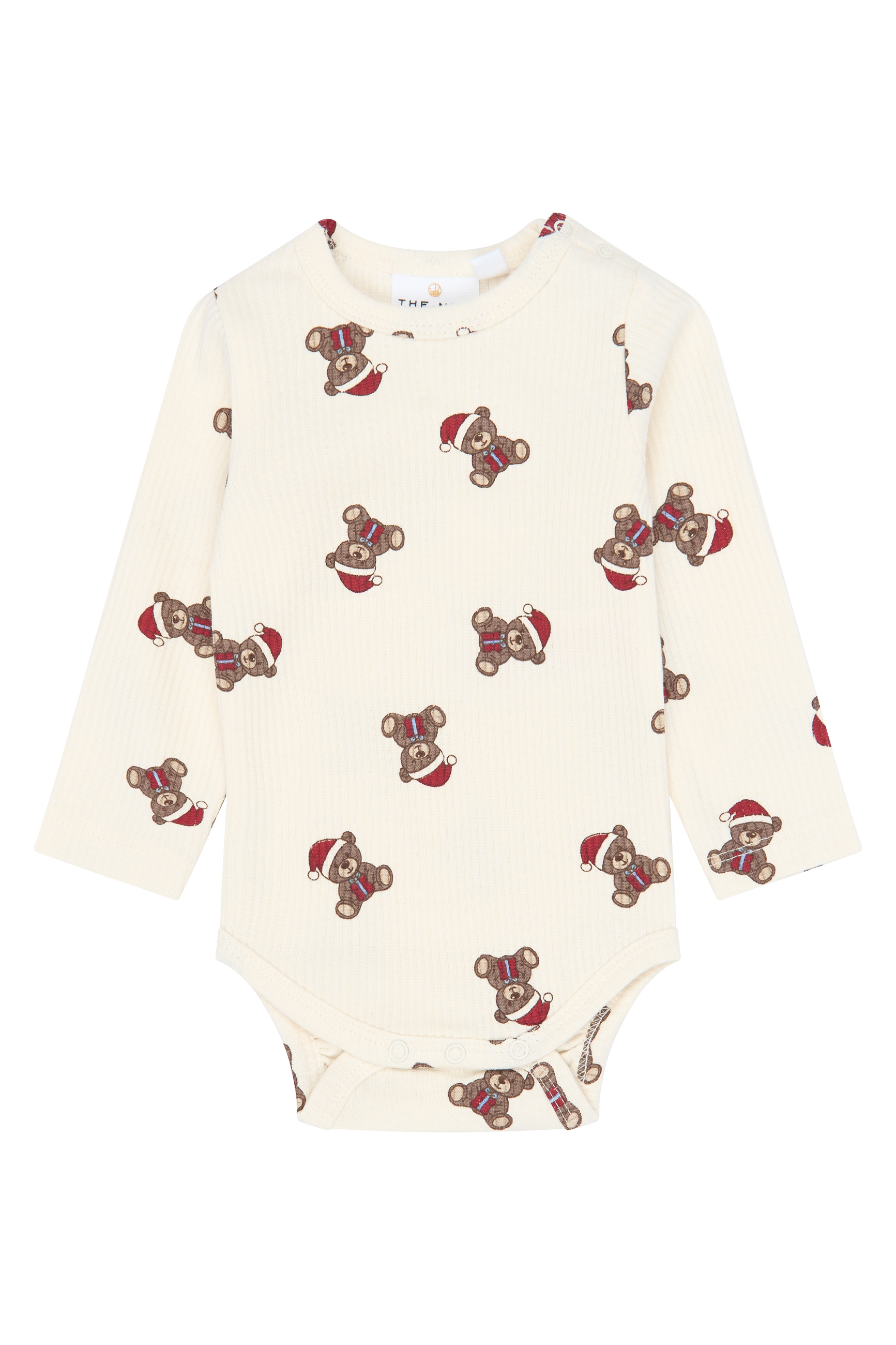 TNSBHoliday Teddy LS Rib Body Gardenia AOP