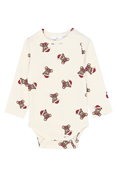 TNSBHoliday Teddy LS Rib Body Gardenia AOP