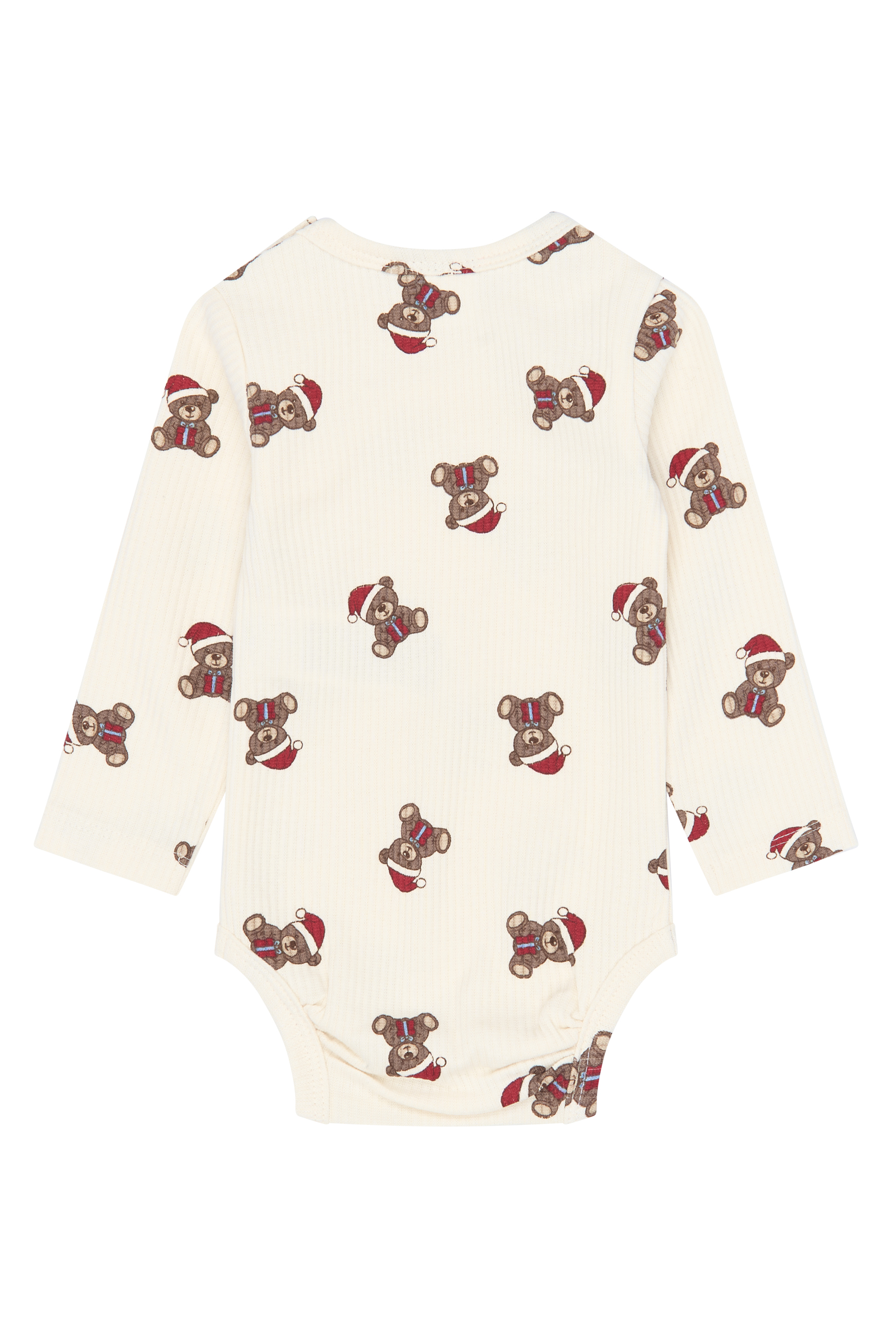 TNSBHoliday Teddy LS Rib Body Gardenia AOP - 2