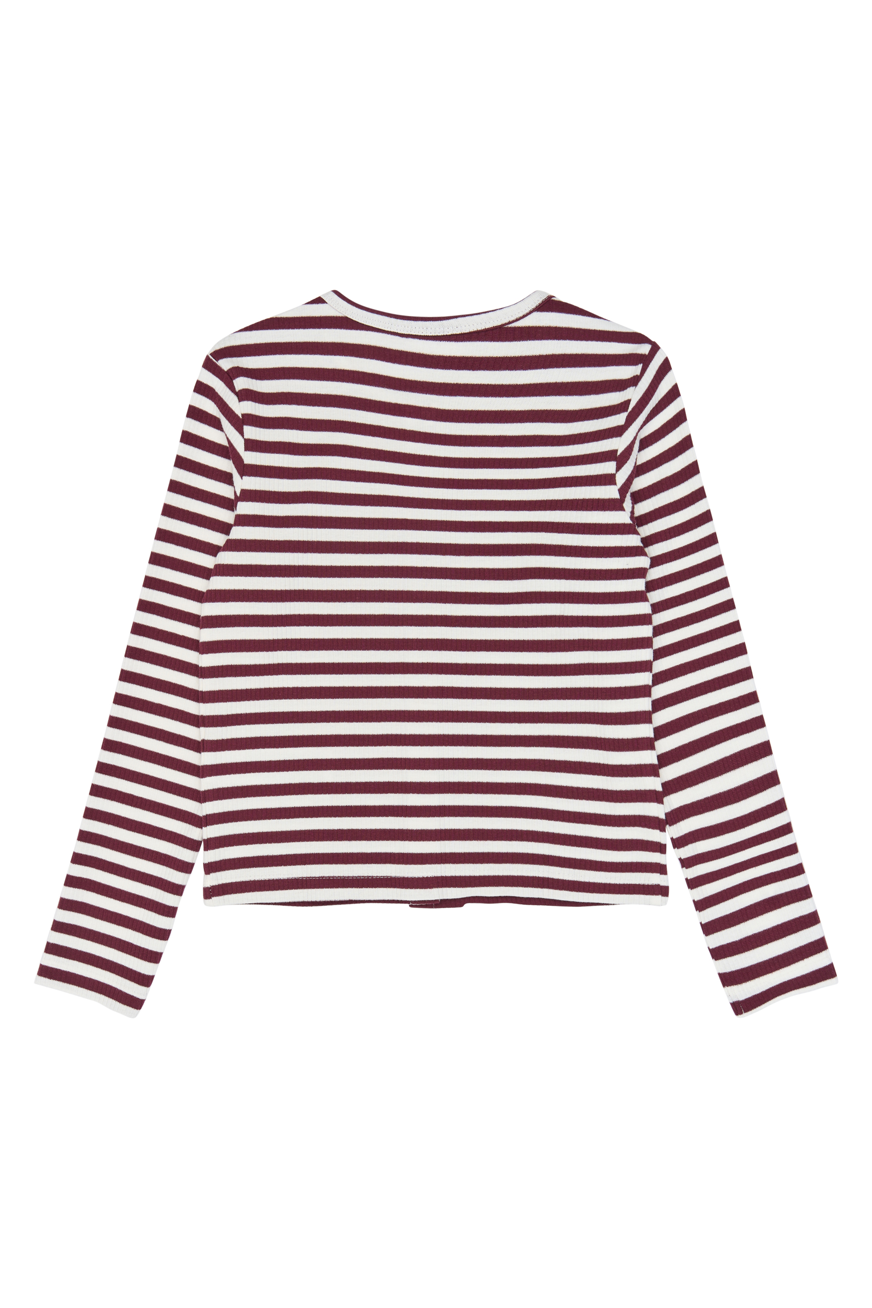 TNMoore LS Rib Cardigan Gardenia Striped - 2