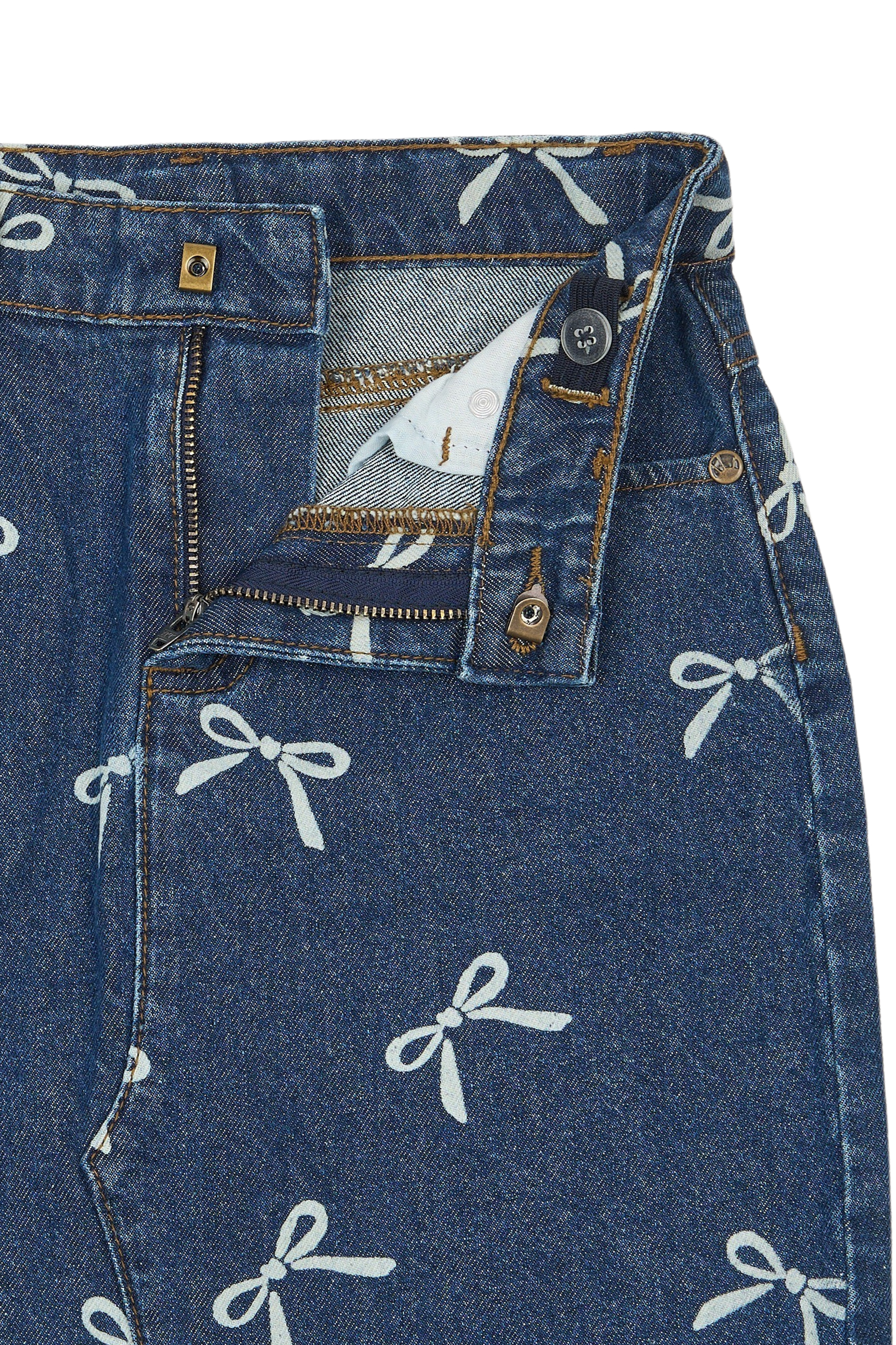 TNVirginia Denim Skirt Medium Blue Denim AOP - 3