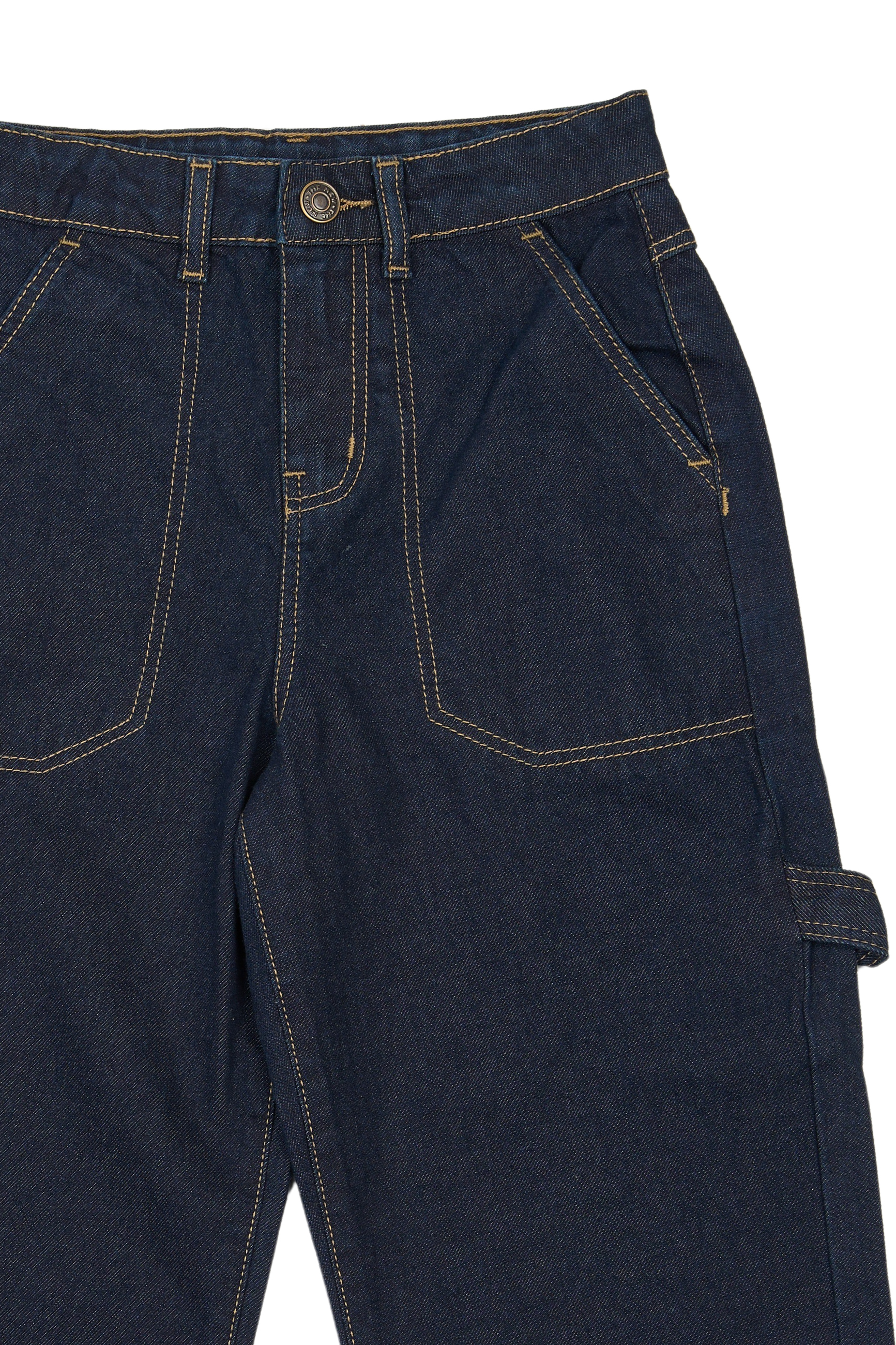 TNBern Baggy Fit Worker Jeans Unwashed Blue Denim - 3