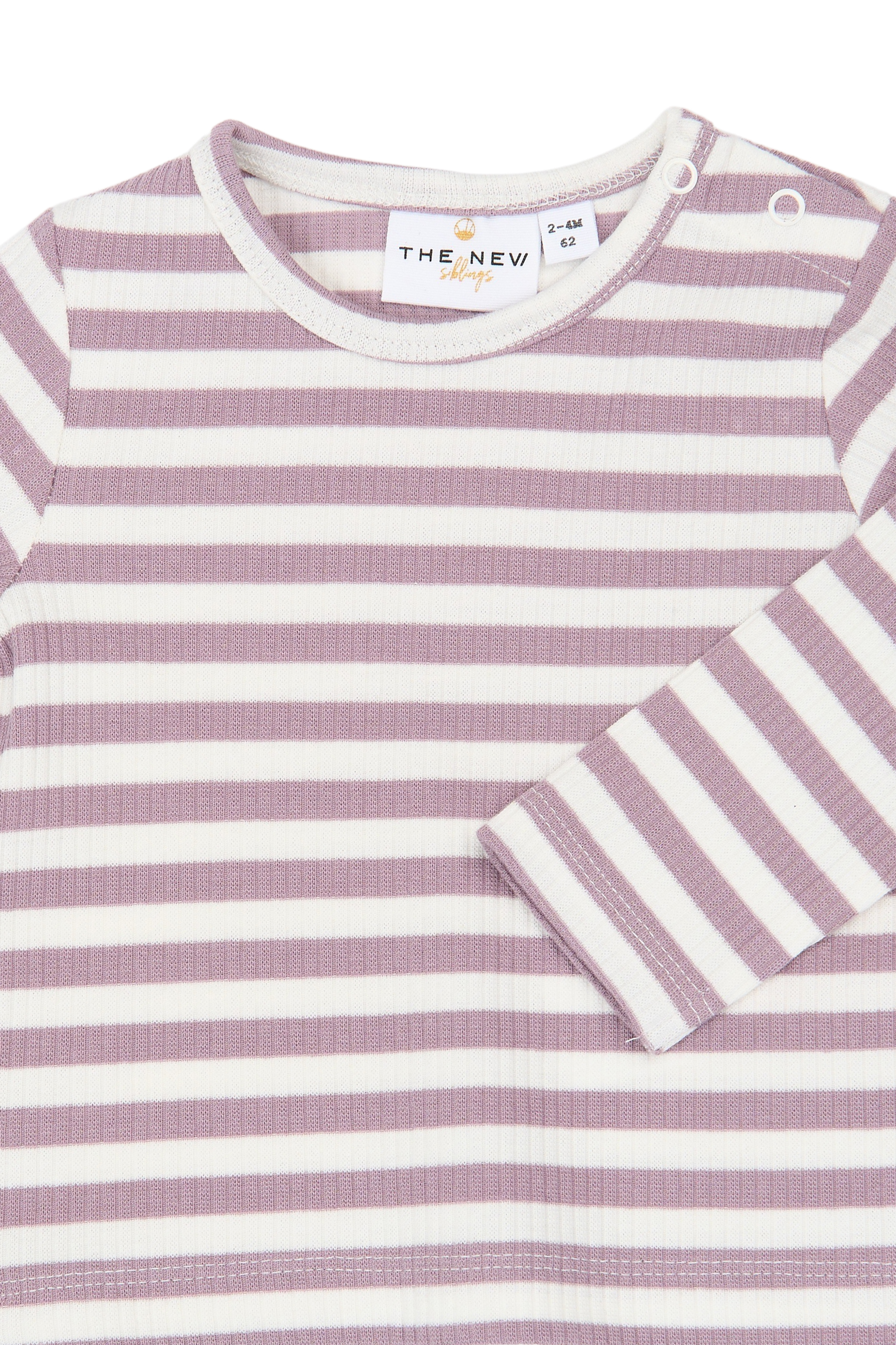 TNSBFro LS Rib Tee Elderberry-Gardenia Striped TN - 3