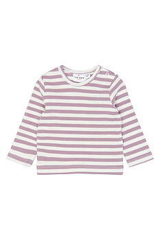 TNSBFro LS Rib Tee Elderberry-Gardenia Striped TN