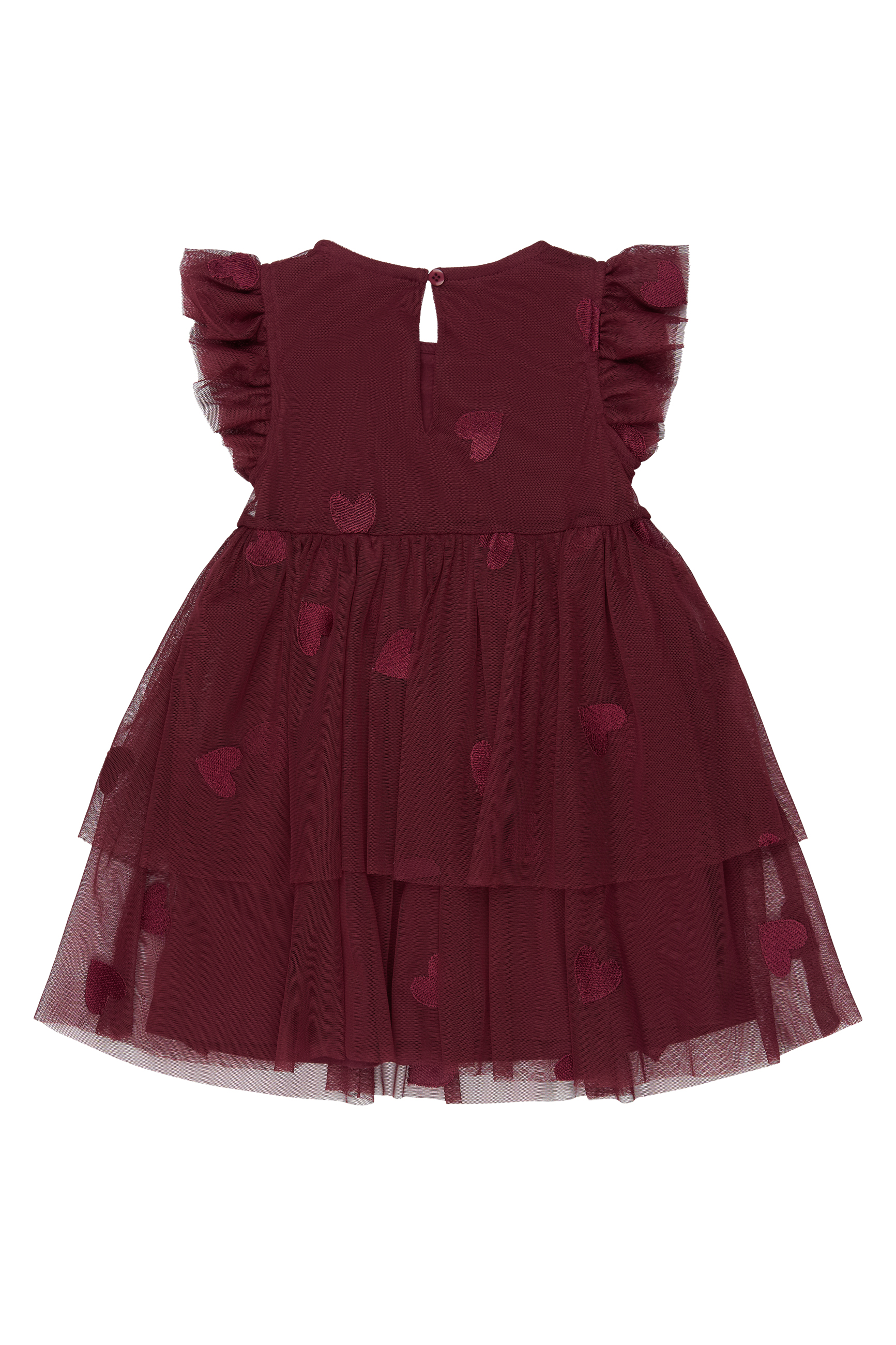 TNSTVonda SL Mesh Dress Burgundy EMB TN - 2
