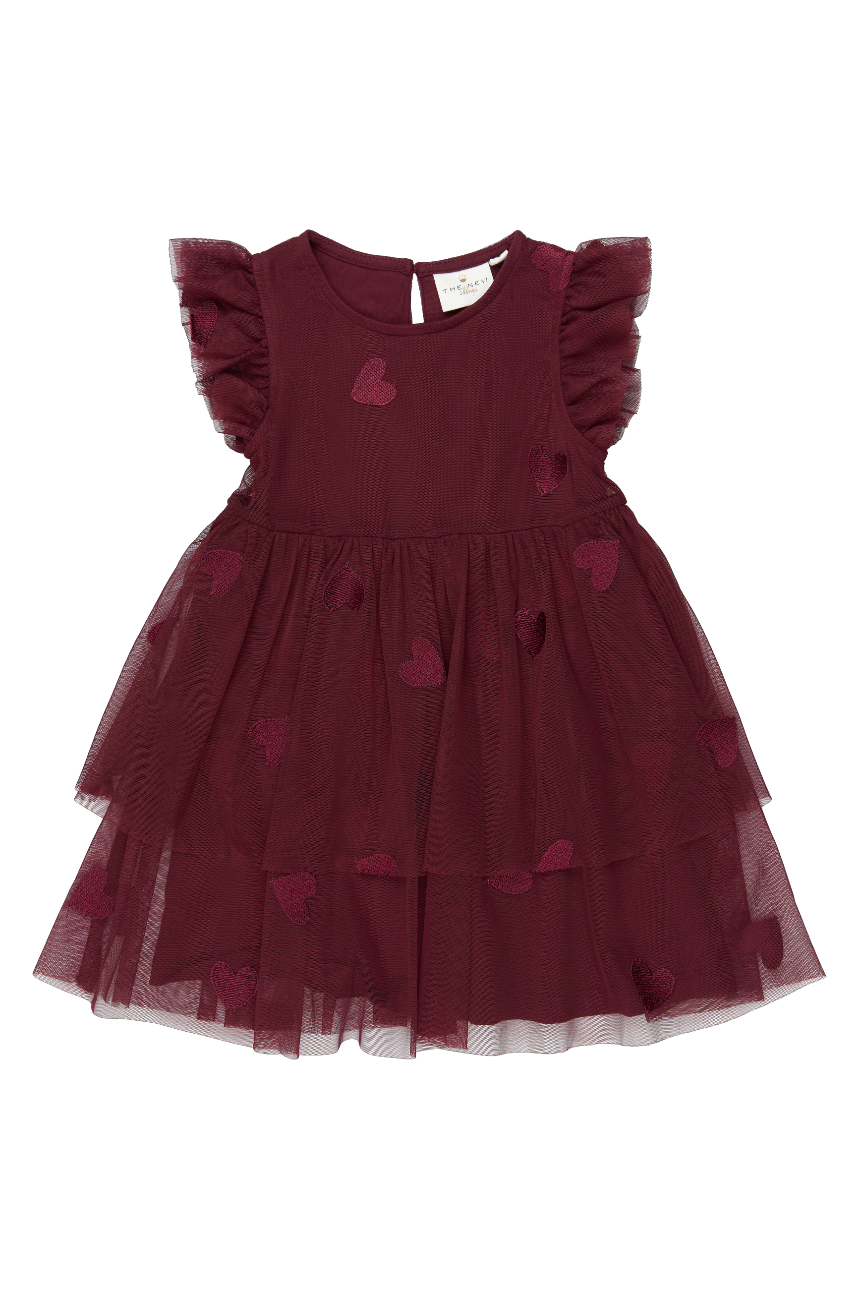 TNSTVonda SL Mesh Dress Burgundy EMB TN