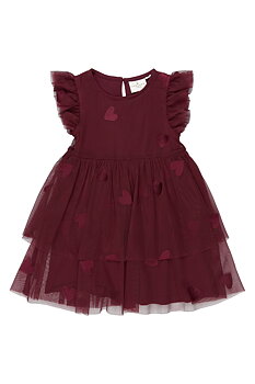 TNSTVonda SL Mesh Dress Burgundy EMB TN
