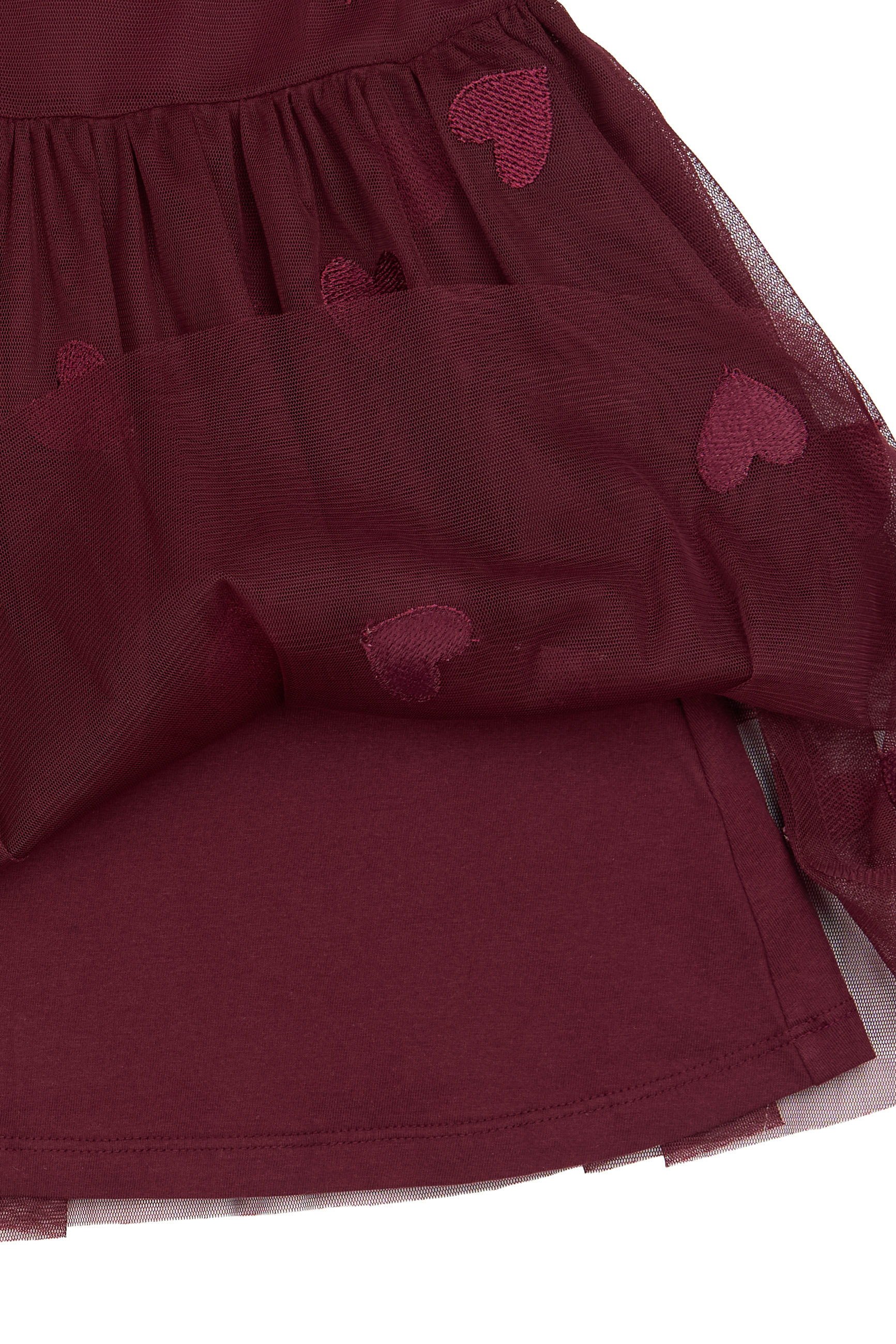 TNSTVonda SL Mesh Dress Burgundy EMB TN - 3