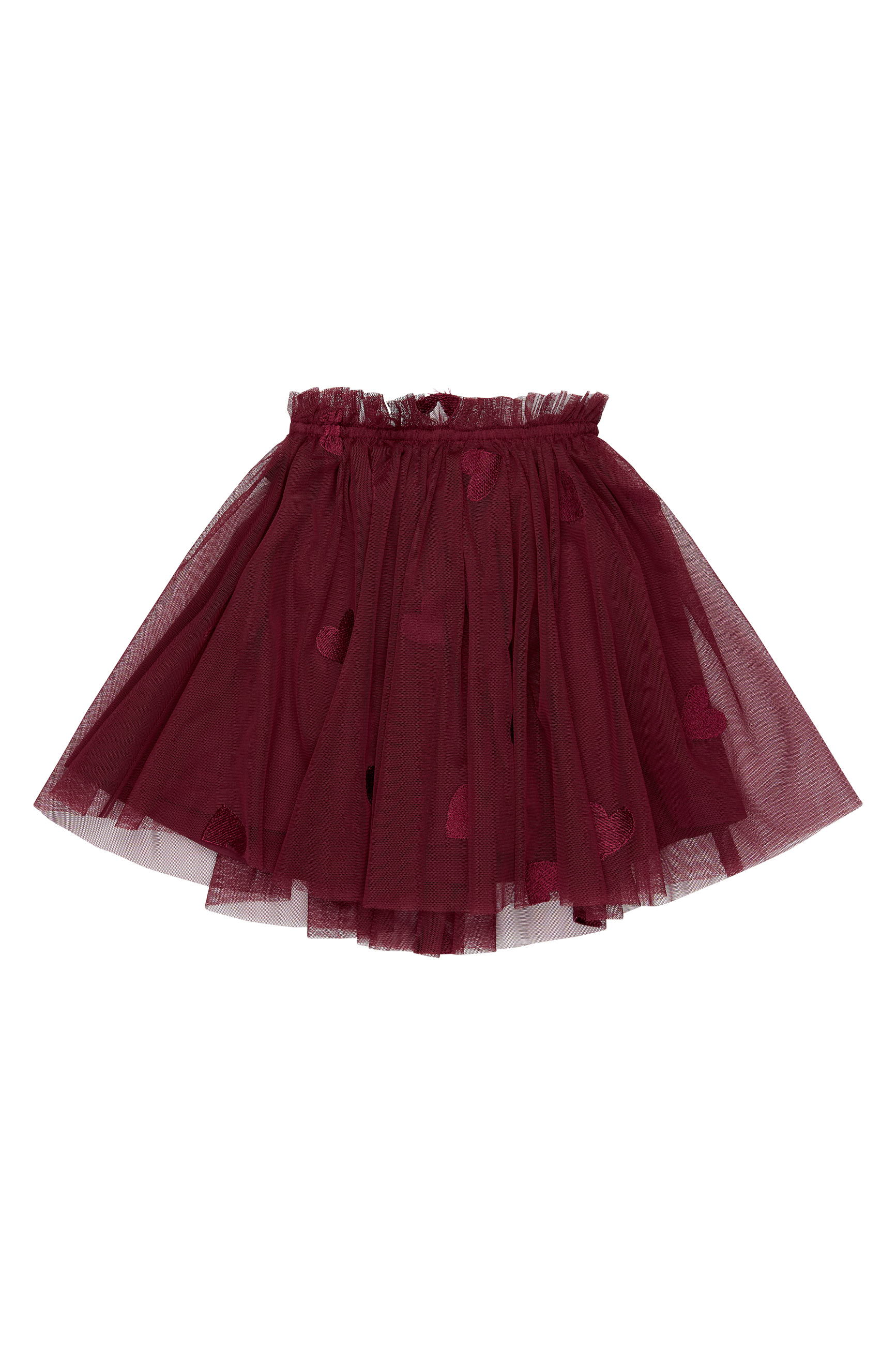 TNSTVonda Mesh Skirt Burgundy EMB TN - 2