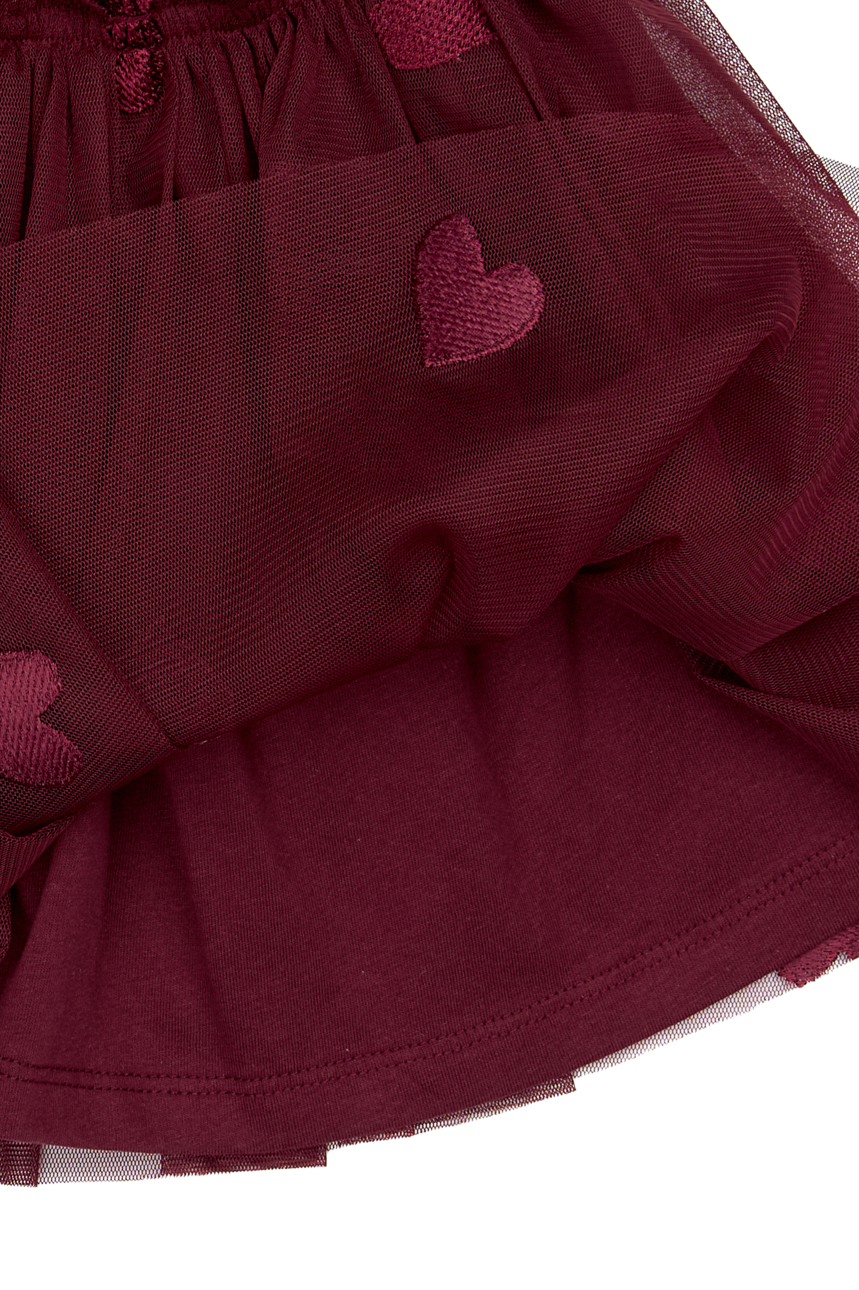 TNSTVonda Mesh Skirt Burgundy EMB TN - 3