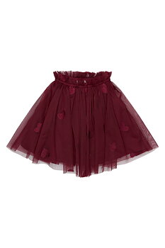 TNSTVonda Mesh Skirt Burgundy EMB TN