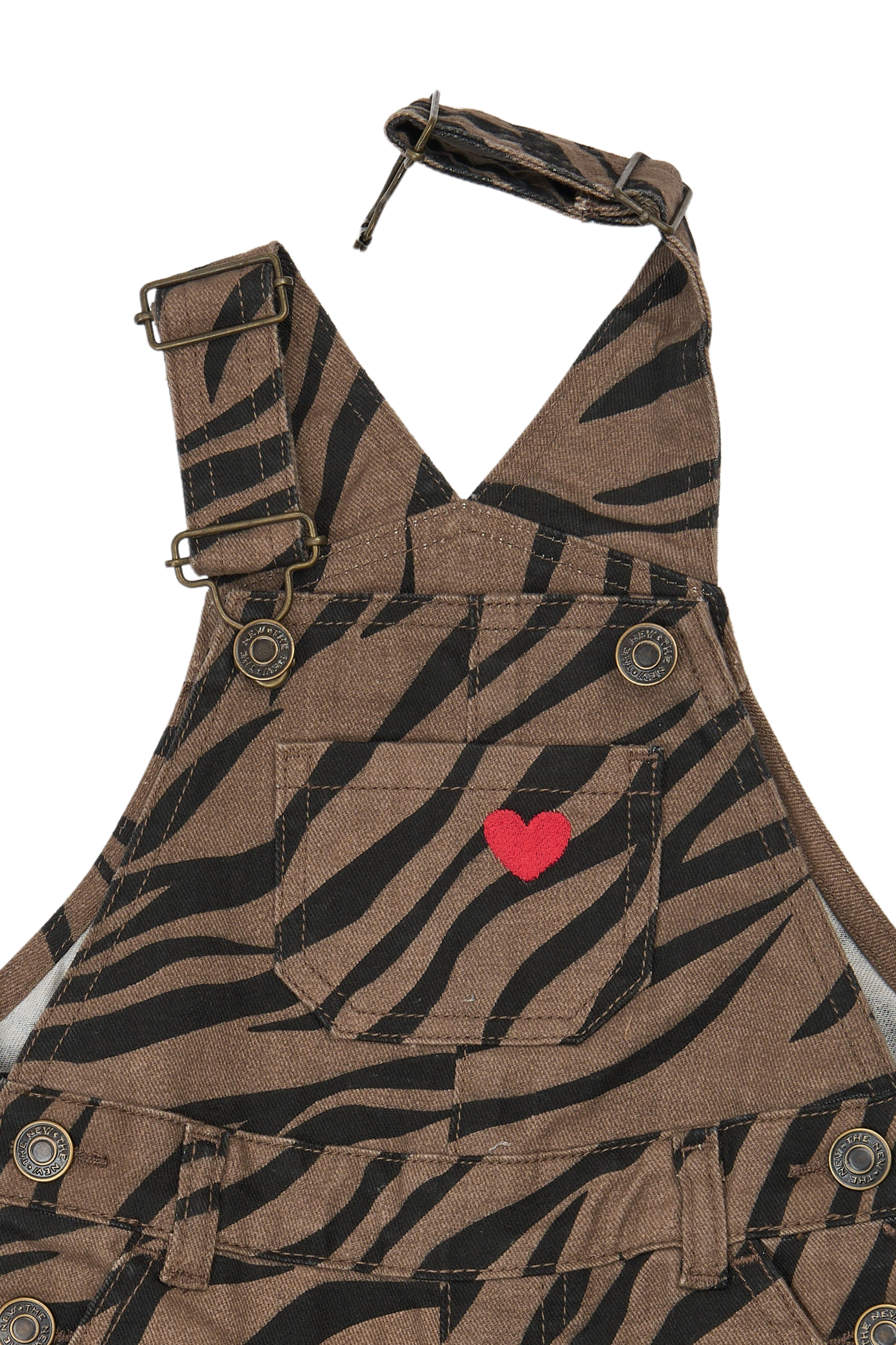 TNSTValonya Denim Dungarees Taupe Gray AOP TN - 3
