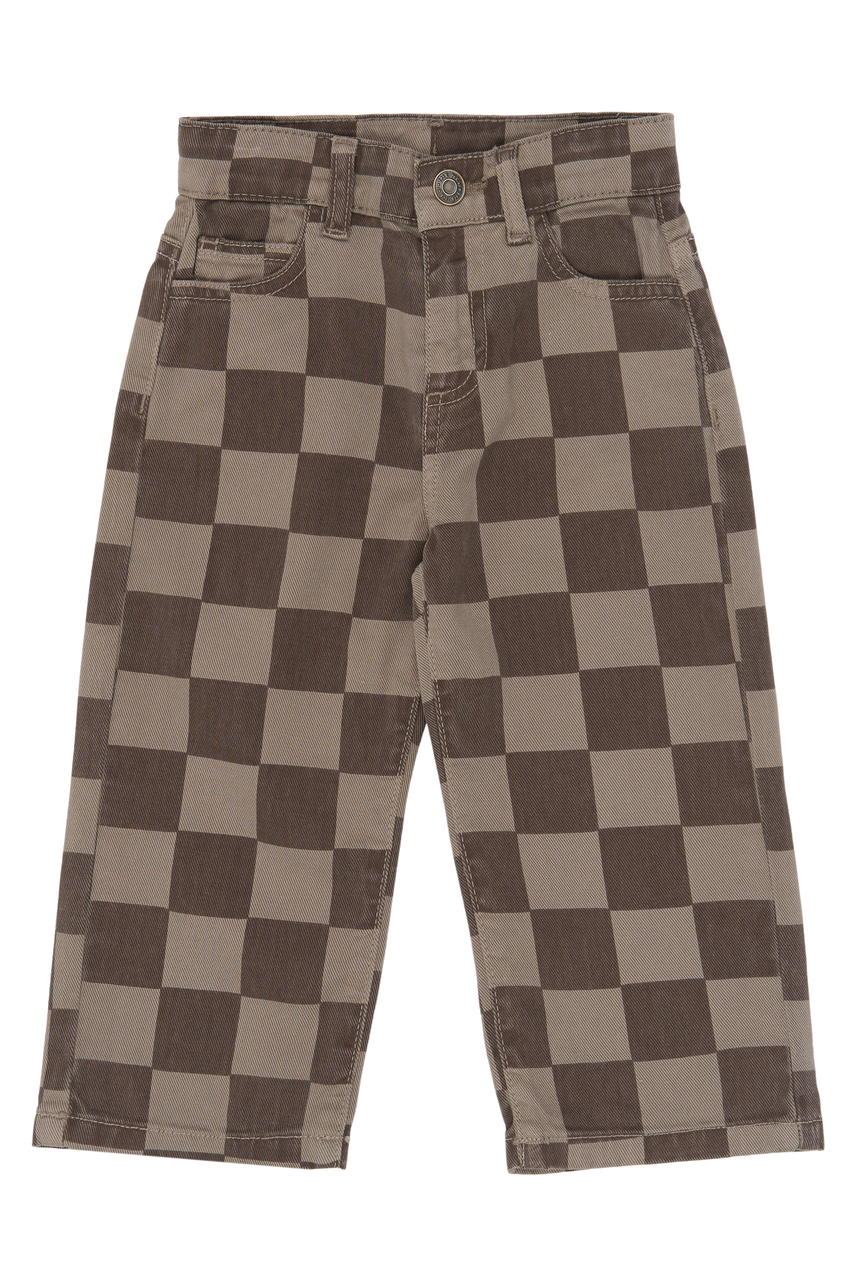 TNSTVondell Baggy Fit Jeans Taupe Gray Check TN