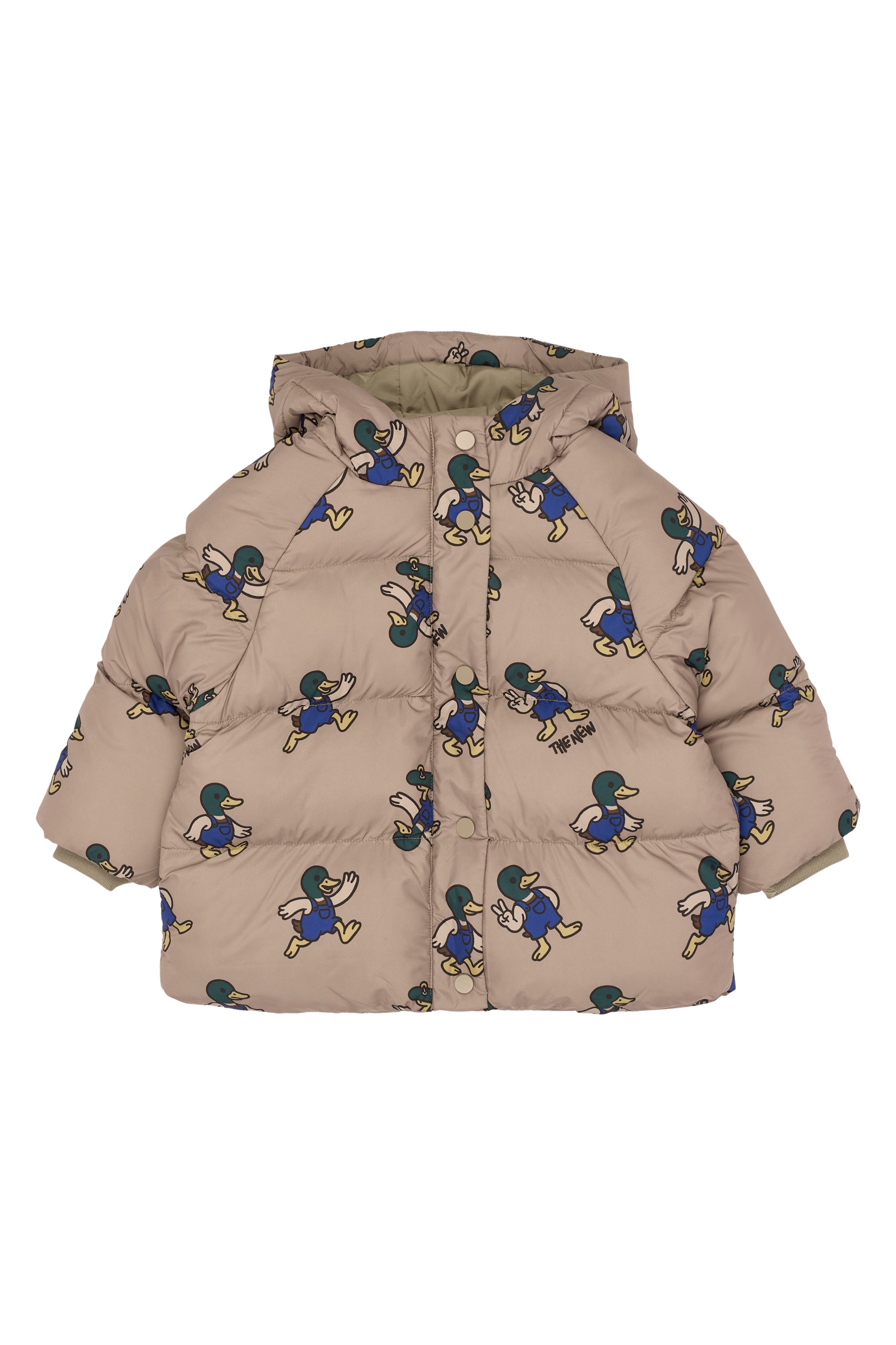 TNSTUwe Puffer Jacket Taupe Gray AOP TN