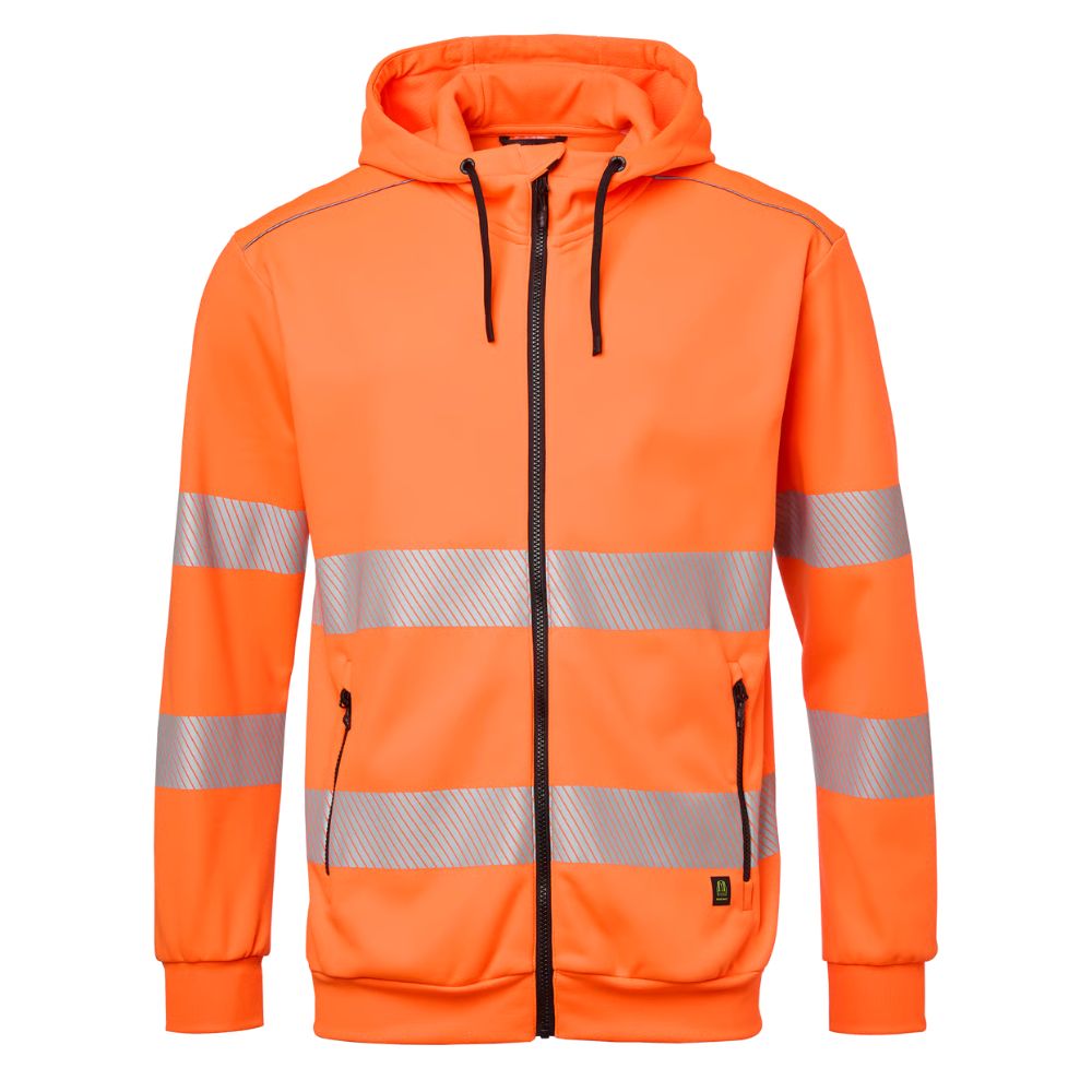 Sweatshirt med zip, varsel klass 3. Top Swede. 