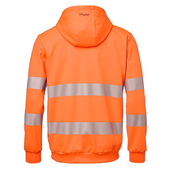 Sweatshirt med zip, varsel klass 3. Top Swede. 