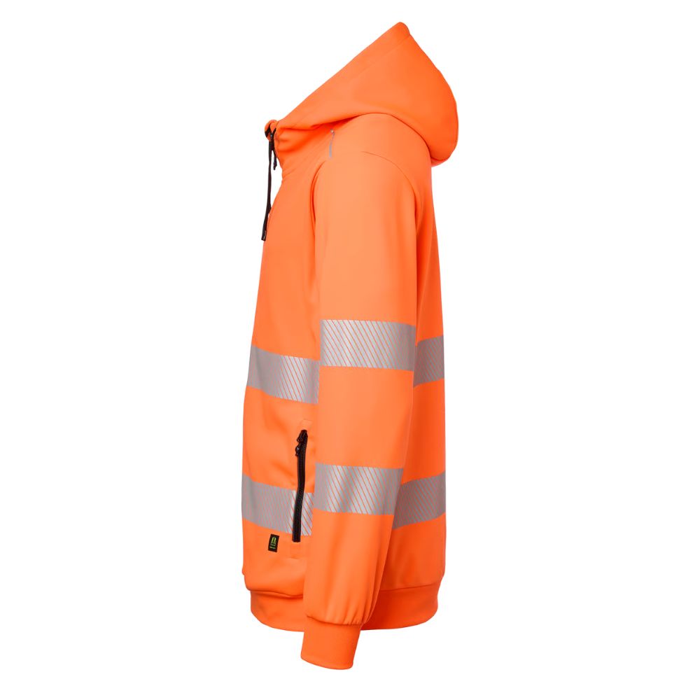 Sweatshirt med zip, varsel klass 3. Top Swede.  - 3