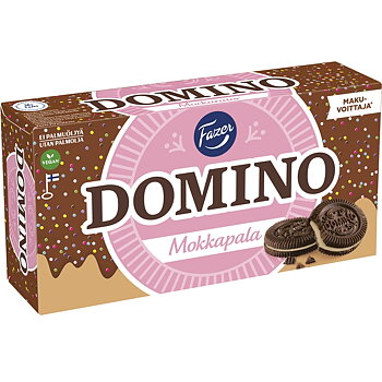 Täytekeksi Fazer Domino Mokkapala 350 g