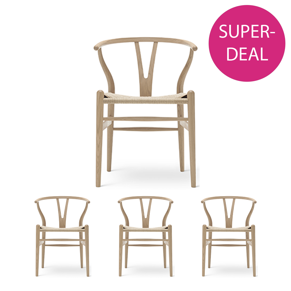 CH24 Y-Stol (Superdeal - Volympris/st vid köp av 4st) Vitoljad  Ek  - Carl Hansen & Søn