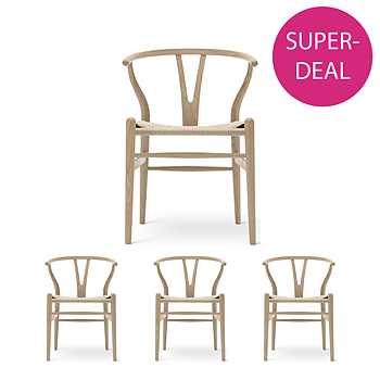 CH24 Y-Stol (Superdeal - Volympris/st vid köp av 4st) Vitoljad  Ek  - Carl Hansen & Søn