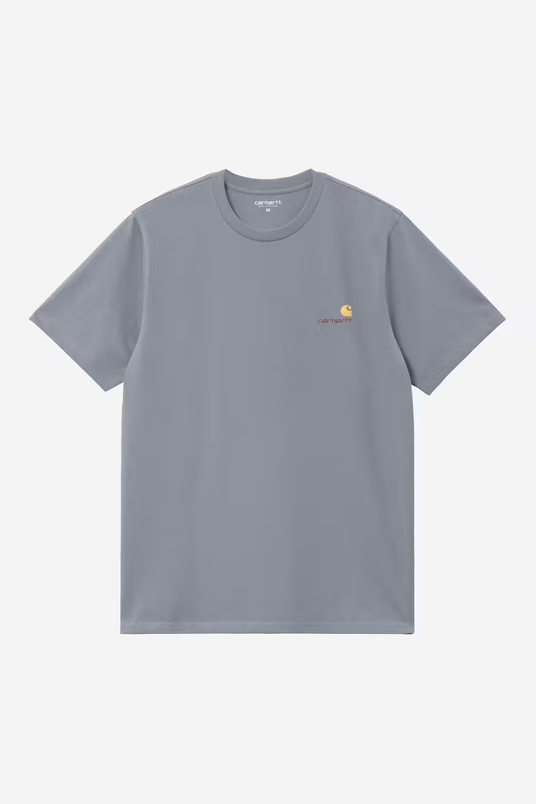 Carhartt WIP American Script T-shirt Shady Blue - 4