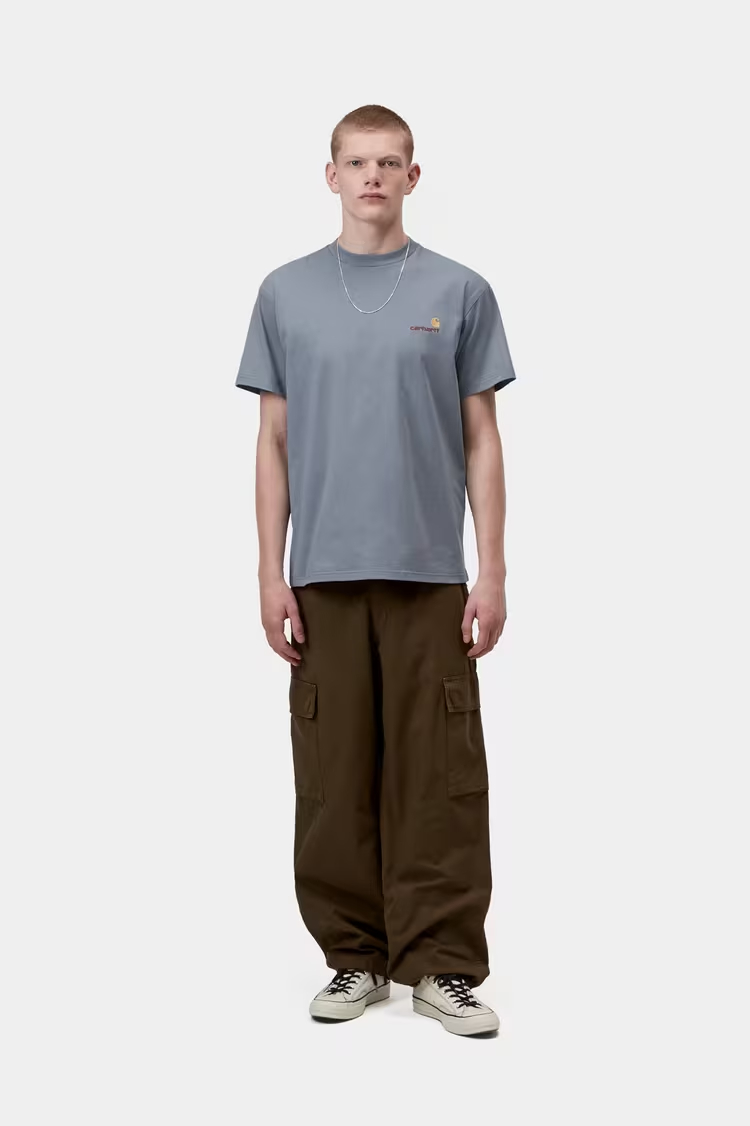 Carhartt WIP American Script T-shirt Shady Blue - 3