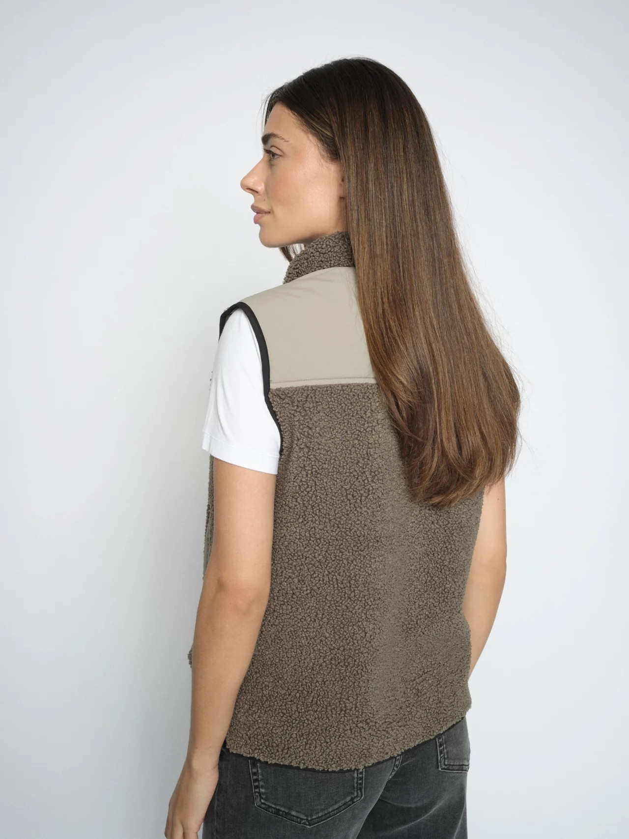 MMRowe Eli Teddy Vest - Dusty Olive - Mos Mosh