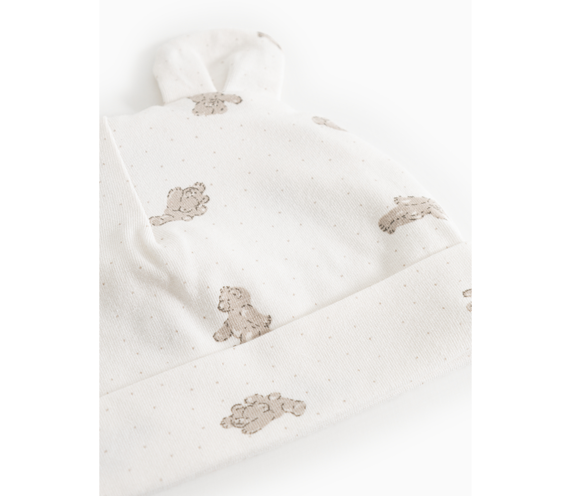 Aiko Ear Teddybears Modal Smooth Print - 4
