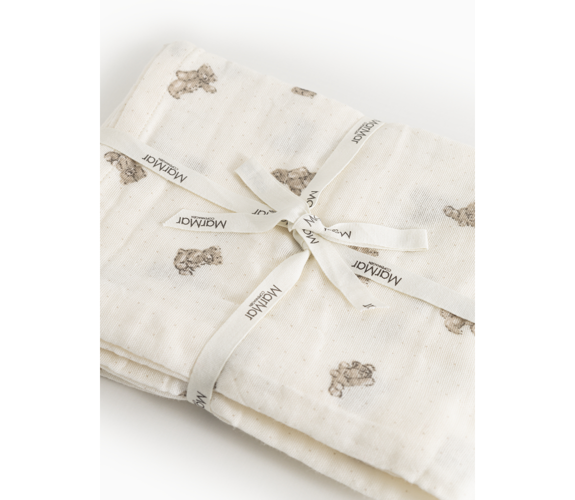 Ada (2-pack) Teddybears Bonded Muslin Print - 3