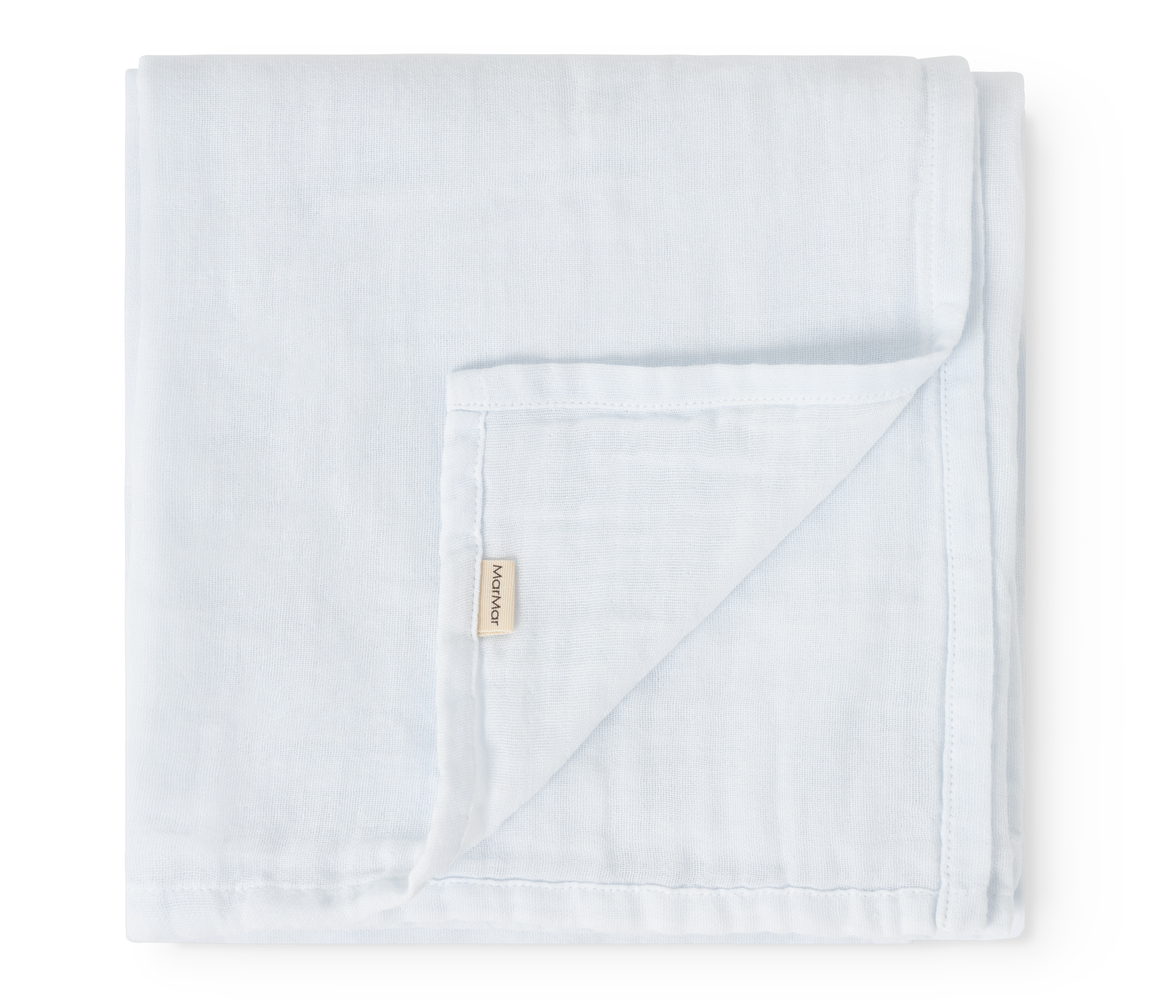 Swaddle Light Blue Bonded Muslin