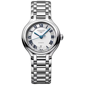 Longines Primaluna 30 vit med romerksa siffror