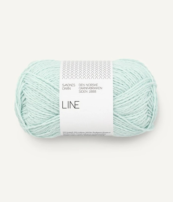 7911 mint green line sandnes garn bomull viscos lin