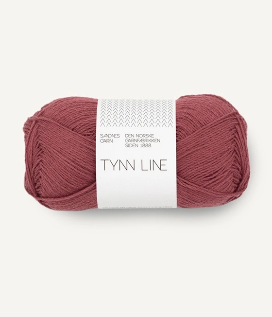 4353 rustic rose tynn line sandnes garn bomull lin viscos